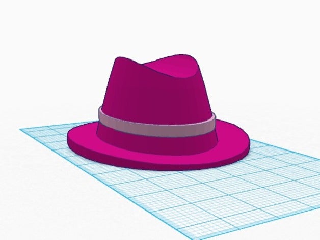 chapéu fedora 3d impressão pac pano roupas roupa acessório vestir-se senti a cabeça fone de ouvido headwear terno cartola smoking 3D print model - Mito3D