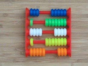customizable abacus math bead counting customized educational frame toy 3d print model - Mito3D