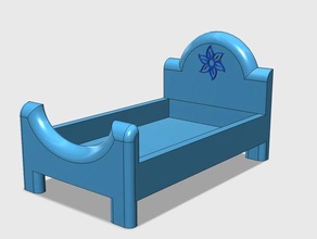 fancy doll bed model furniture 3d print model - Mito3D