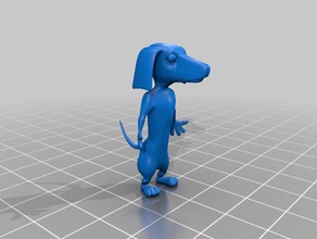 budro longfellow buddy animals character dachshund dog 3d print model - Mito3D