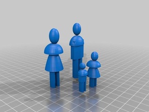 geometrik aile insanlar 3d print model - Mito3D