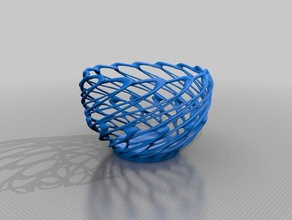 swirlin crazy decor bowl organic 3d print model - Mito3D