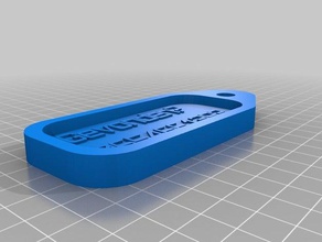 clé perdue de l'étiquette ménage personnalisé 3d print model - Mito3D