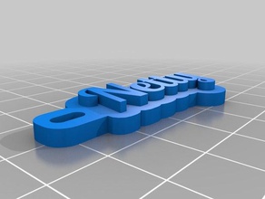 netty Schlüsselanhänger angepasst 3d print model - Mito3D