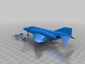 f4 phantom vehículos aviones 3d print model - Mito3D