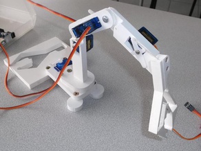 robotes reggiseni principale pince del braccio robot semplice economico bot di apprendimento 3d print model - Mito3D