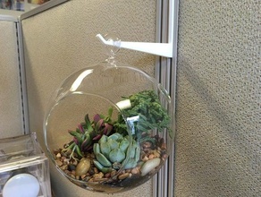 cubicle terrarium hook office 3d print model - Mito3D