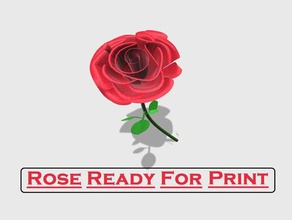 imprimir flor de rosa 3d impressão 123d design 3diy original Modelo Modelagem em A o blender legal novo thingiverse 3d print model - Mito3D