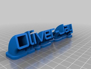 oliver new office customized 3d print model - Mito3D