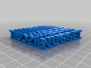 nugget biscuit stereo text sculptures customized 3d print model - Mito3D