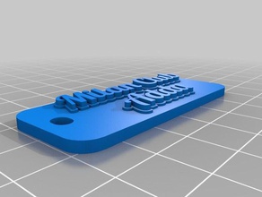 meine angepasste multiline-tag Schlüsselanhänger 3d print model - Mito3D