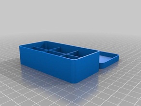 small 50x100 box 6 inner sections tool holders boxes customized 3d print model - Mito3D