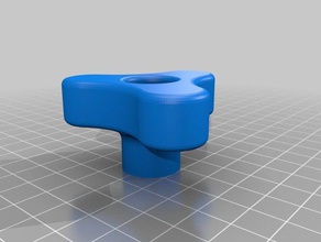 my customized smooth curvy star knob m8 parts 3d print model - Mito3D