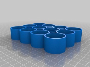 parametrico vassoio bottiglia 30ml e-flaconi di liquido organizzazione personalizzato 3d print model - Mito3D