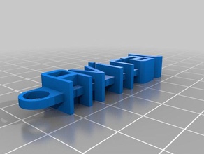 my customized message keychain organization 3d print model - Mito3D