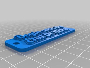 keychain begin end mind keychains customized 3d print model - Mito3D
