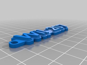 meine angepasste mulwiltiline-tag Schlüsselanhänger 3d print model - Mito3D