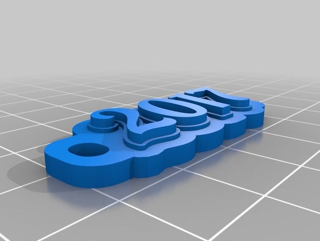 2017 Anahtarlık özelleştirilmiş 3D print model - Mito3D