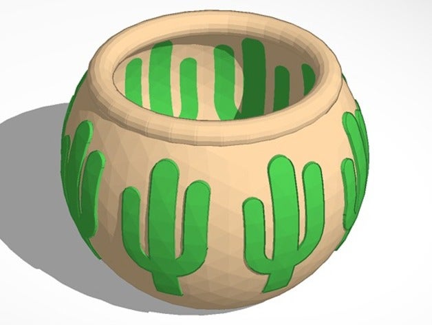 succulent pot household 3D print model - Mito3D
