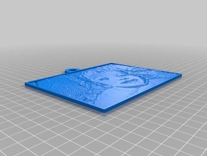 jaden lithopane 2d art customized 3d print model - Mito3D