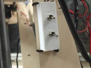 power led box switch mount enclosure 3d printer accessories 3d print model - Mito3D