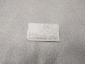 nvidia gtx de la plaque des signes logos 3d print model - Mito3D