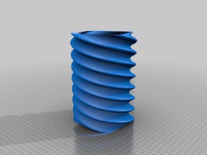 my customized twisted drilled pot art 3d print model - Mito3D