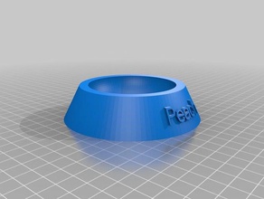 my customized peach dog bowl pets 3d print model - Mito3D