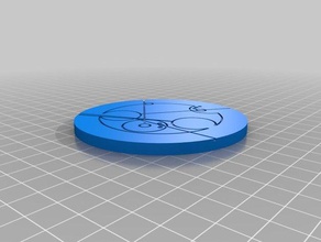 froehli circular gallifreyan Münze Münzen Abzeichen angepasst 3d print model - Mito3D