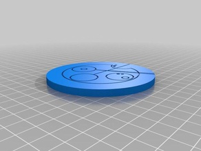 karmen circular gallifreyan Münze Münzen Abzeichen angepasst 3d print model - Mito3D