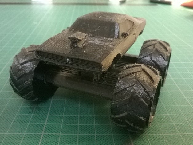 chargée de camion monstre véhicules 3D print model - Mito3D
