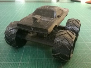 charged monster truck vehicles 3d print model - Mito3D