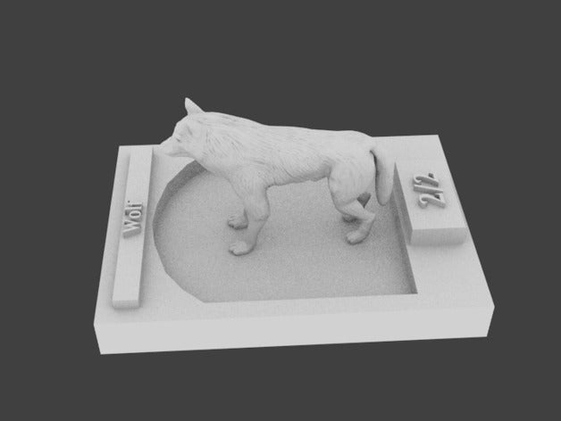 magic gathering 22 wolf token mtg 3d printing 3D print model - Mito3D