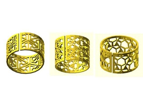 generalized zentangle bracelet fashion 2d 3d jewelry openscad wearable wristband 3d print model - Mito3D