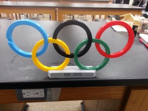 base anillos olímpicos art los juegos deportes 3d print model - Mito3D