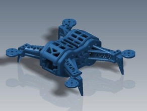 wasp drone revisited rc vehicles diydrones makeredchallenge2 quad quadcopter quadrocopter 3d print model - Mito3D