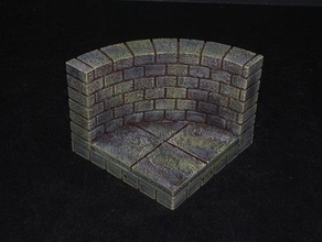 openforge 20 cut-stone external curved tile toy game accessories dnd tiles dungeon miniatures openforge2 pathfinder rpg tabletop terrain 3d print model - Mito3D