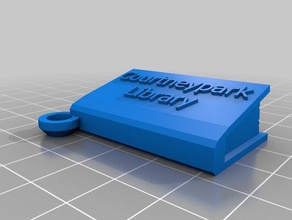 courtneypark la biblioteca de apertura libreta anillo llaveros 3d print model - Mito3D