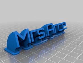 mi personalizados arce nombre de la placa oficina 3d print model - Mito3D