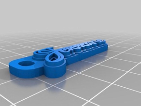 jenmarie düzeltme Anahtarlık özelleştirilmiş 3d print model - Mito3D