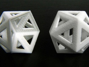 abollado icosaedro matemáticas 3d print model - Mito3D