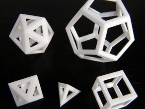 poliedros regulares matemáticas 3d print model - Mito3D