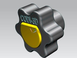 manopola per dadobullone m6 con coperchio knob nut bolt lid tools cnc machine codi-3d codi3d bullone dado stebo 3d print model - Mito3D