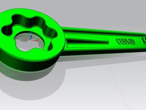 clé di serraggio par manopola m6 clef de serrage bouton outils la cnc machine codi-3d codi3d boulon bullone dado écrou à stebo 3d print model - Mito3D