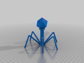 bacteriophage small biology 3d slash 3d print model - Mito3D