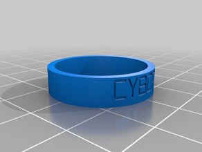 cyborg ring size 13 rings customized 3d print model - Mito3D