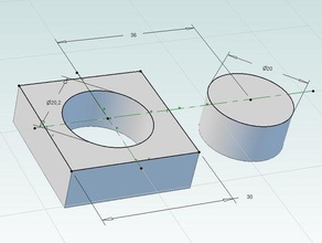 cube-Zylinder-filament-Kalibrierung 3d drucken tests 3d print model - Mito3D