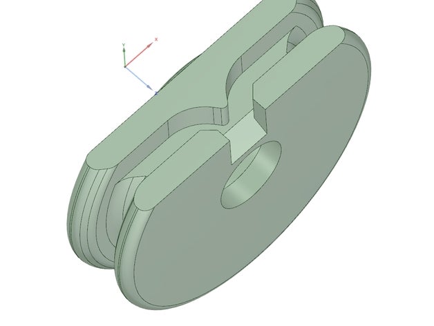 servo de la polea pull-primavera vuelo superficies por ejemplo rc avión los vehículos 3D print model - Mito3D