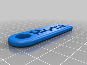 moore clé de la chaîne accessoires personnalisé 3d print model - Mito3D