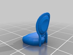 14 1 0 scale balloon back chair model furniture scenic design 3d print model - Mito3D